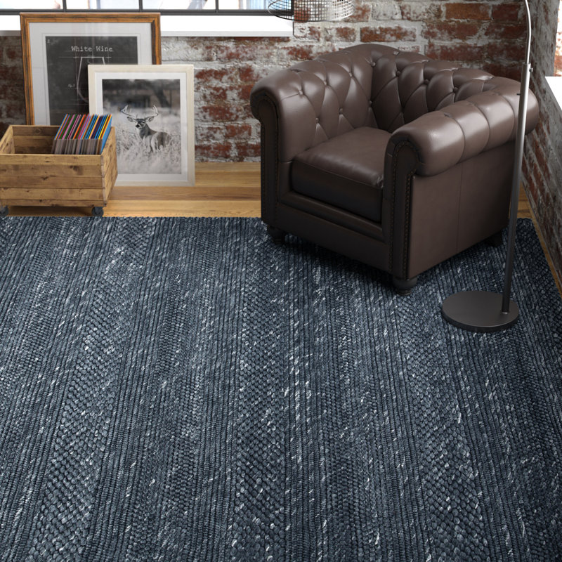 Tapis gris anthracite Adelyn, Carré 7 pi
