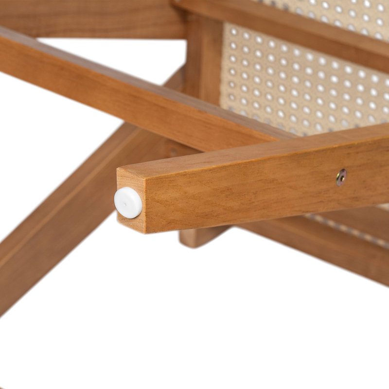 Hassan 27’’ Rubberwood Counter Stools With Cane Webbing, Beige/Natural