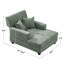 Chaise longue rembourrée en tissu 39,76 po-1984748423