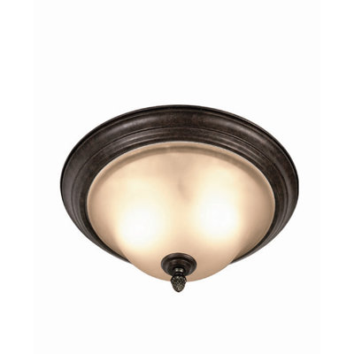 Plafonnier encastré simple en forme de bol 13 po 2 lumières Rowanna