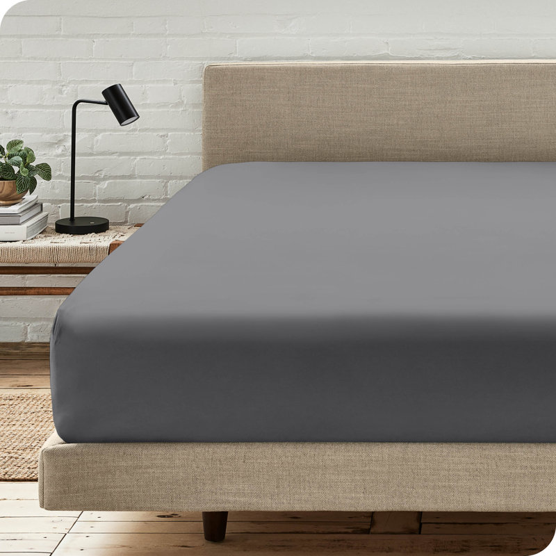 Drap-housse à poches profondes en microfibre ultra-douce, Gris, Drap-housse pour lit double TG