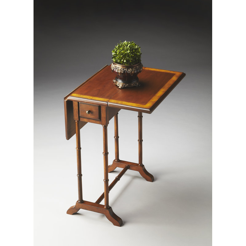 Darrow Drop-Leaf Side Table, Olive Ash Burl