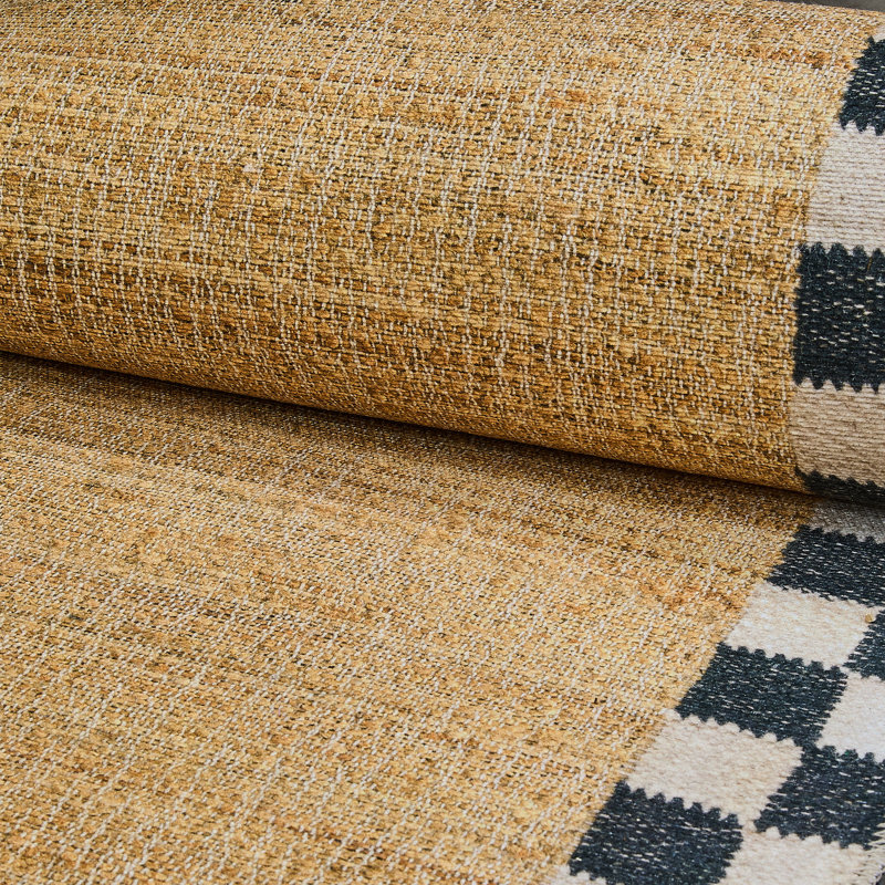 Naturals Check Washable Rug, Runner 2'6" x 8'