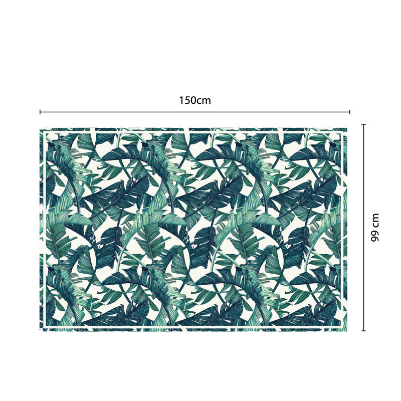 Richards Banana Leaf Pattern Kitchen Mat - 150 x 99 cm