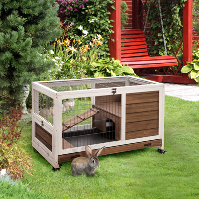 Cage à lapins en bois Pawhut