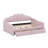 Full Size Modern Upholstered Sofa Day Bed With Shall Shaped Backrest & Storage Drawers-121601480