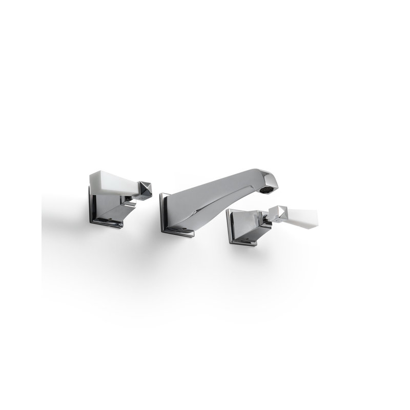 Vip Time Mixer Wall Mounted Faucet, Chrome/White