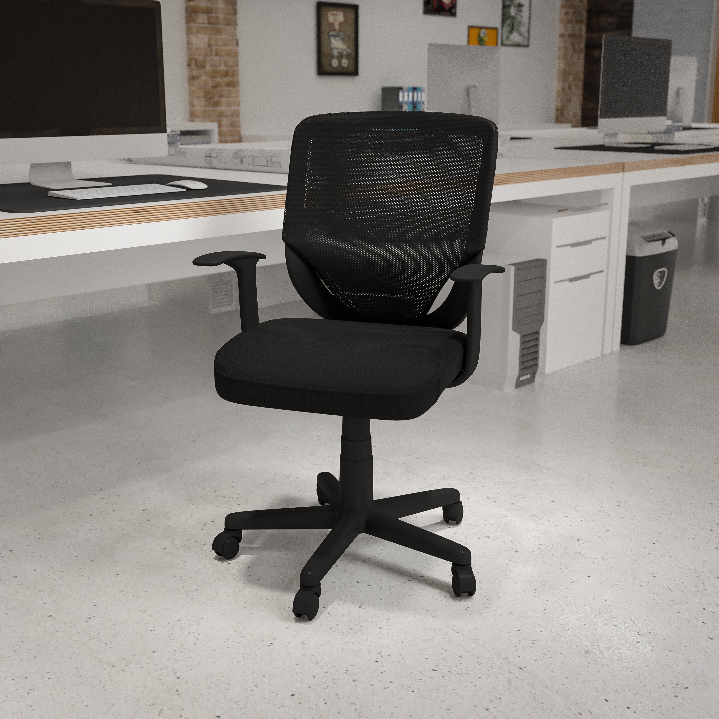 Flash Furniture Chaise de bureau ergonomique pivotante en maille