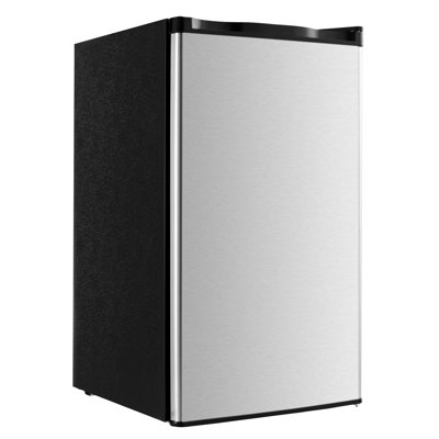 VEVOR Mini Fridge 3.2 Cu.Ft Single Door Compact Small Refrigerator Stainless