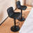 Swivel Adjustable Height Bar Stools, Leather Modern Barstools, Upholstered Counter Stool-244696
