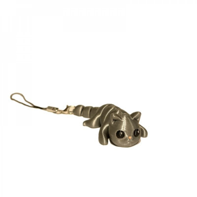 3D Printed Gray Cat Ornament