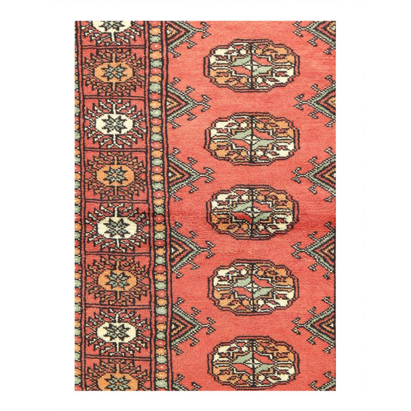 Tapis unique de 2 pi 1 po x 6 pi 1 po rose / beige / olive / noir