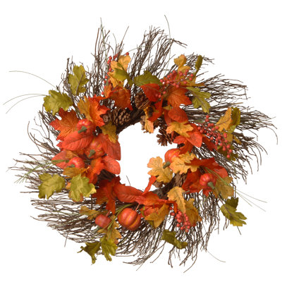 Couronne de feuilles d'érable de 66 cm