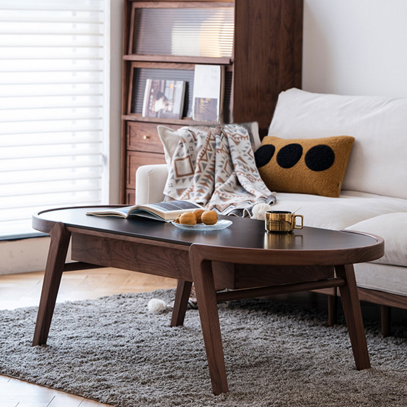Table en noyer noir, H 17,91 po x L 48,81 po x l 23,22 po