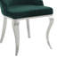 Ensemble de 2 chaises d'appoint en tissu et acier inoxydable Dekel Green-2055836348