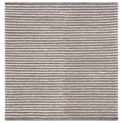 Tapis ivoire / brun foncé fait à la main Cleodora