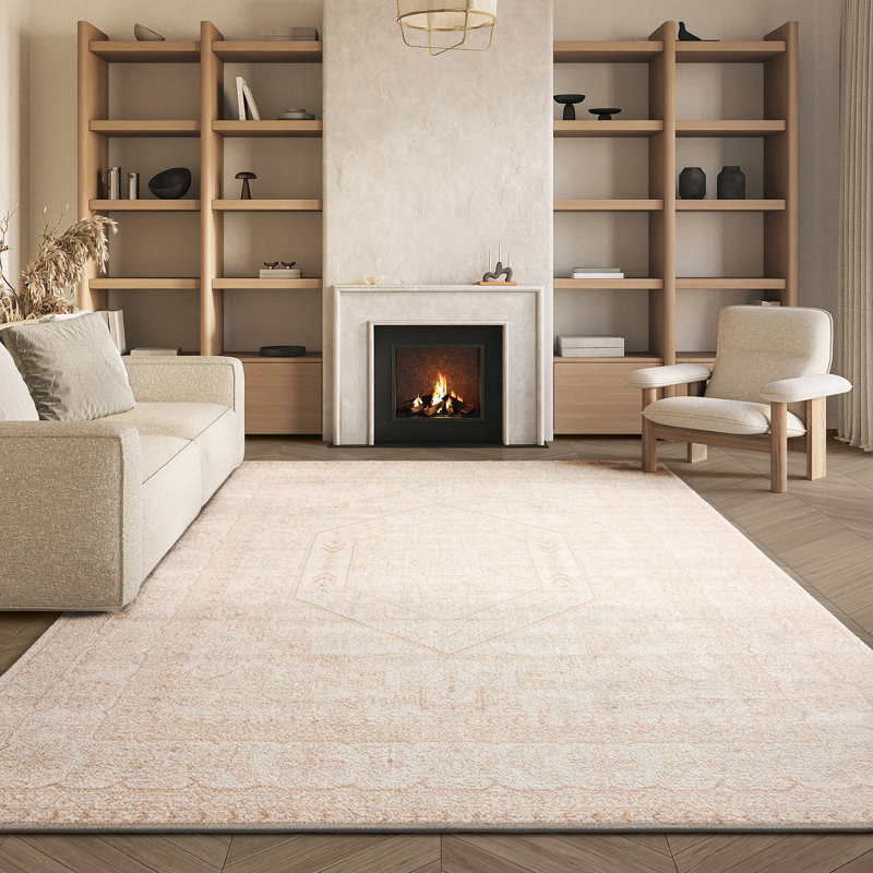 Tapis oriental ivoire / beige Wadlington, Rectangle 8 pi x 10 pi