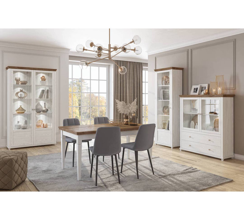 Barahona Coffee Table with Storage, Oak/White