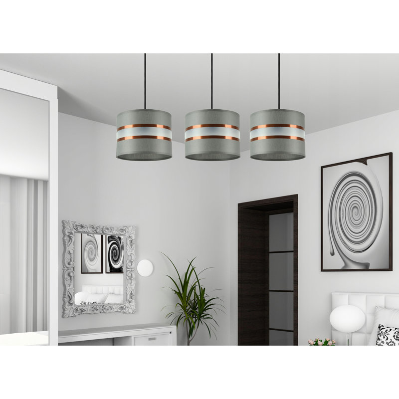 Gallego 3 - Light Kitchen Island Pendant, Grey