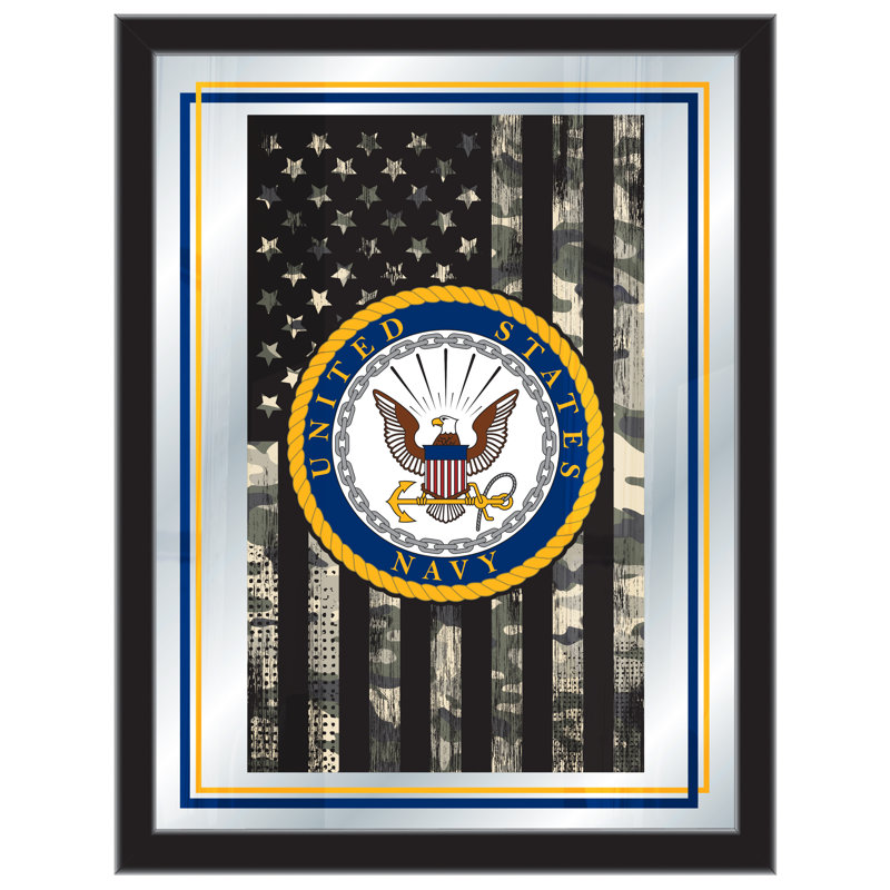 « logo mirror », impression encadrée US Armed Forces, Bleu marine