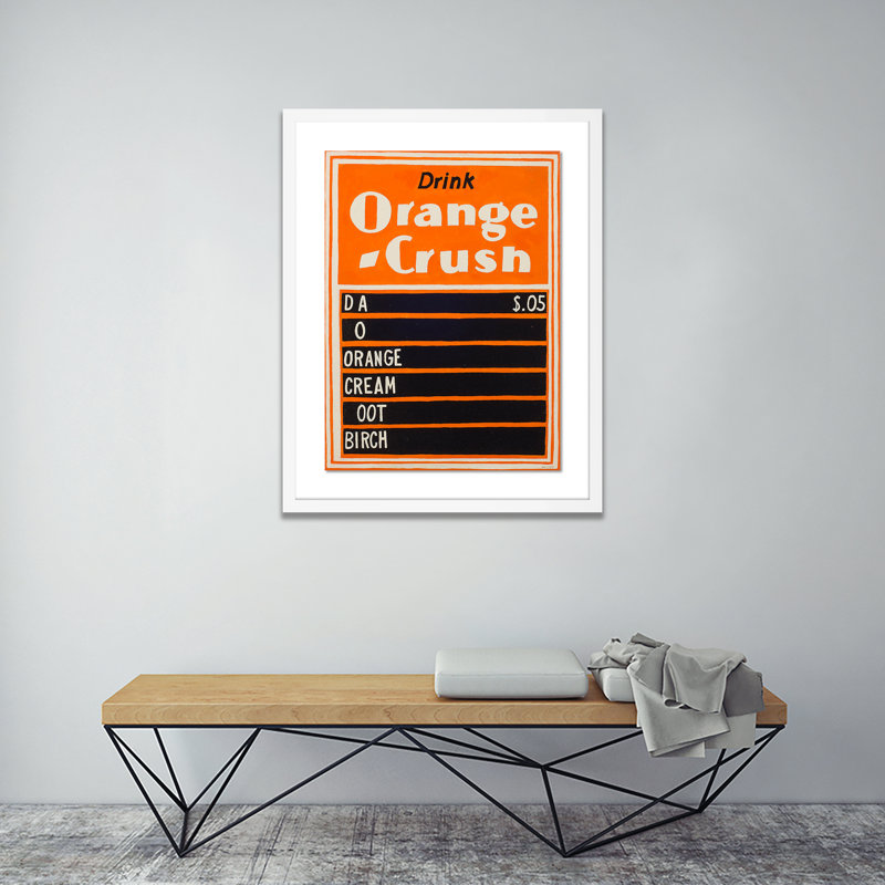 Orange Crush Print by Erica Hauser, White