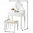 Wood Make-Up Vanity Table And Stool Set