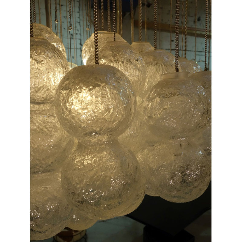 Lustre Broadway Starburst Murano, Verre lisse, Or antique, 43" Diameter x 43" Height