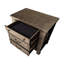 Table de chevet avec USB, noyer foncé