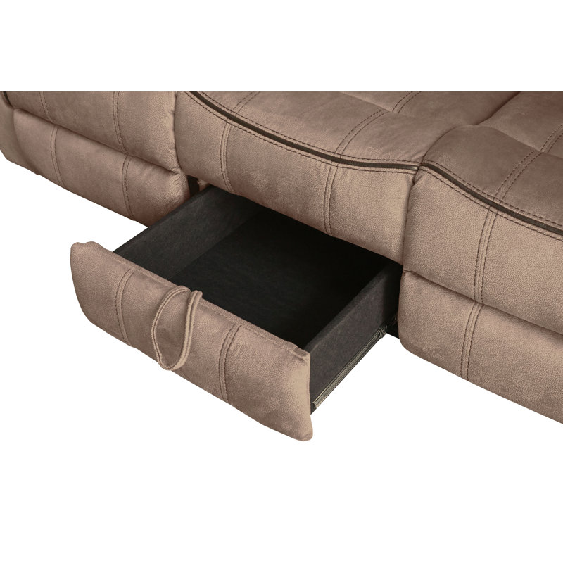 Alexander-3Pcs Brown Reclining Sofa Set, Brown