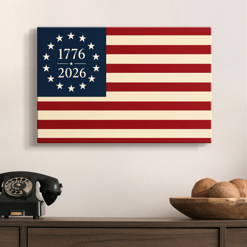 Betsy Ross Across Century-Gallery - Toile tendue avec châssis - prête à être accrochée, 12X18
