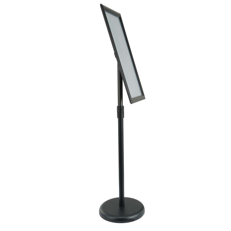 Porte-affiche piédestal avec base ronde remplissable, H 33,50 po x l 9,80 po x P 9,80 po