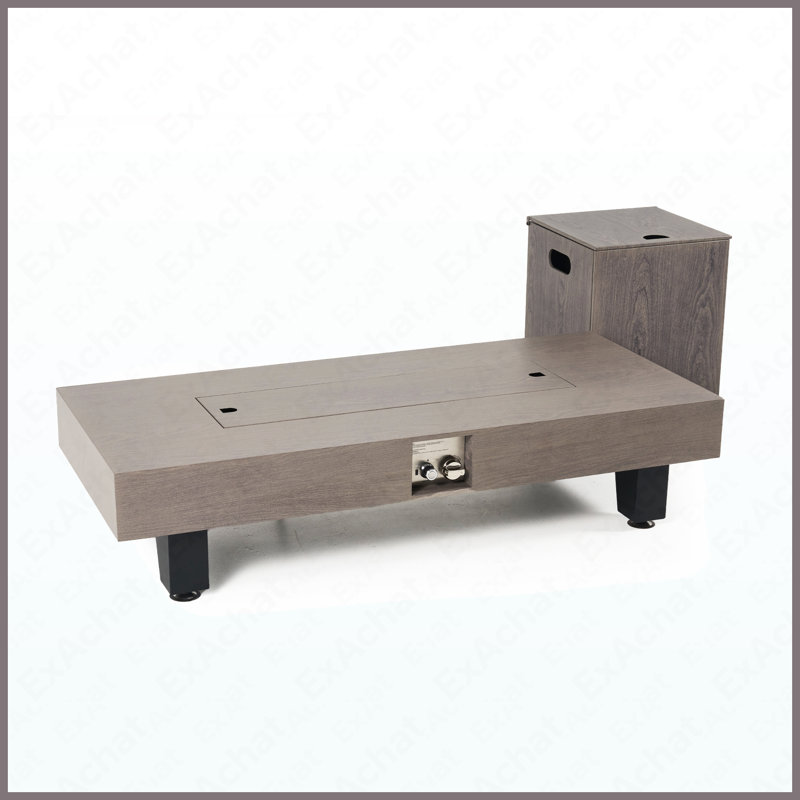 Table de foyer rectangulaire au propane en acier 40000 BTU pour la cour extérieure