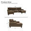 Canapé en forme de U, méridienne double confortable avec accoudoirs rembourrés-479577887