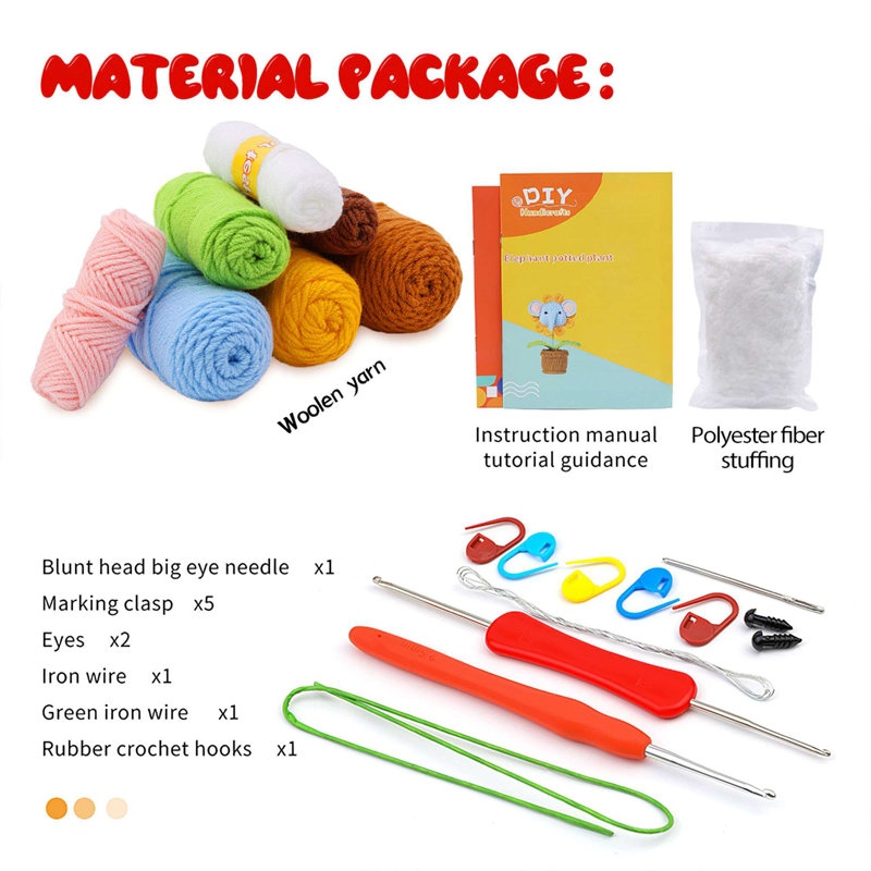 Crochet Kit for Beginners, Crochet Starter Kit for Adults with Step-by-Step Video Tutorials