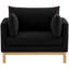 Chaise en tissu texturé l 44 po Langham Sellars-86183734