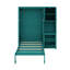 Lit escamotable mural simple avec bibliothèque, armoire supérieure, bureau extensible et rangement latéral-1554732219