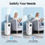 Grand humidificateur 21L / 5,5Gal, humidificateur à commande tactile 35dB, humidificateur commercial 110W