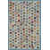 Tapis en laine bleu à motif de pattes de chat crocheté finement à la main Hooked