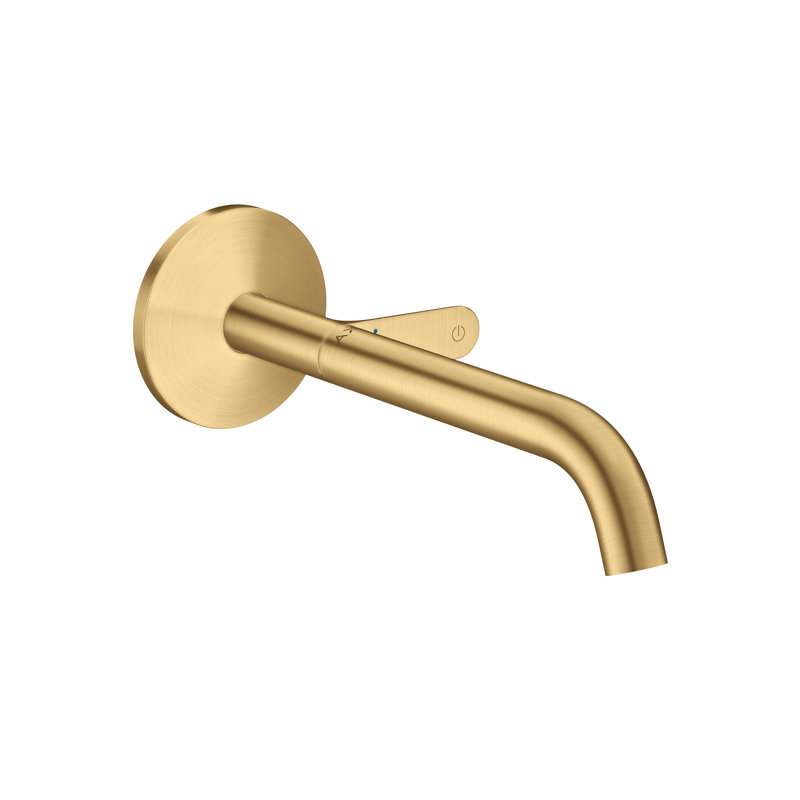 1.125" Height Wall Mounted Bathroom Sink Faucet, Brushed Gold Optic