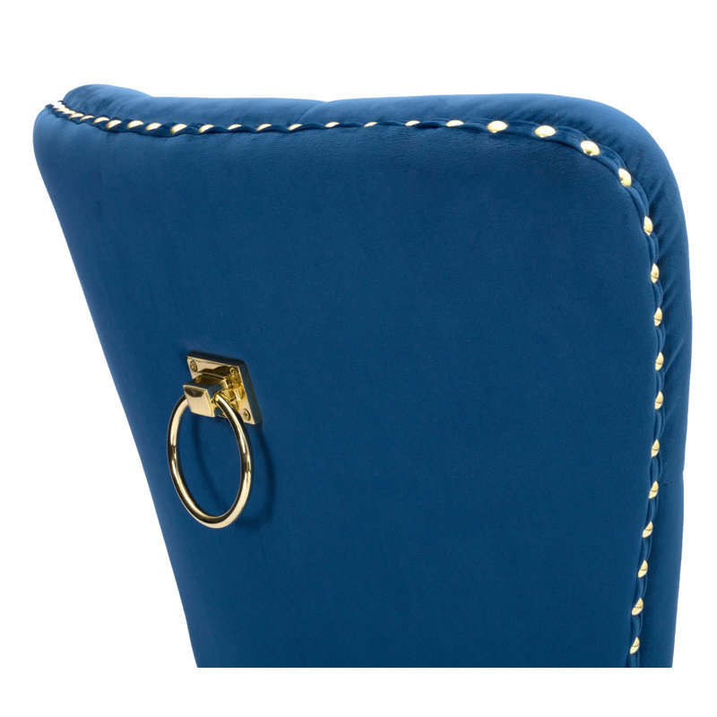 Thatcham Upholstered Counter Stool, Navy Blue