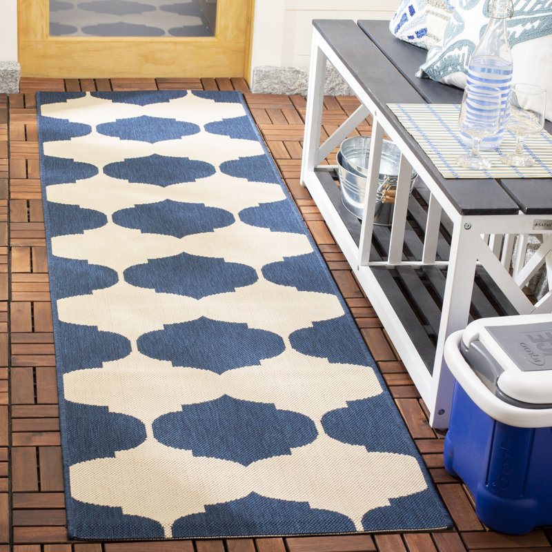 Herefordshire Performance Geometric Indoor/Outdoor Area Rug, Runner 2'3" x 8'