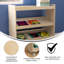 Chariot de rangement en bois de classe commerciale Bright Beginnings avec 3 tablettes en angle