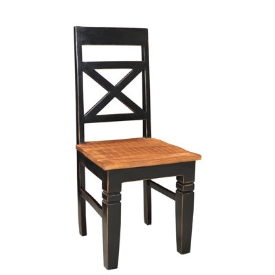 Camillus Solid Wood Cross Back Side Chair