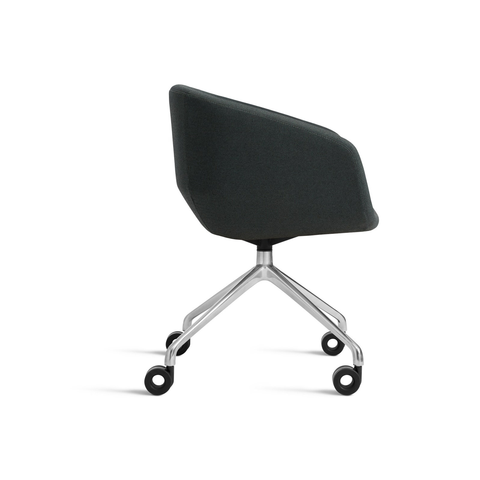 Host Task Chair Storm Velvet, Maharam Messanger in Everglade