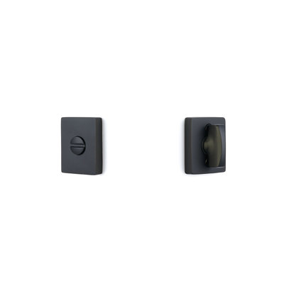 Modern Thumbturn Privacy Lockset Flat Black Finish