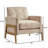 Enni Macon Wood Arm Tufted Back Accent Chair-416732866