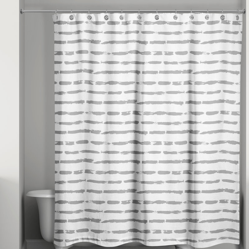  Rideau de douche rayé simple, Gris