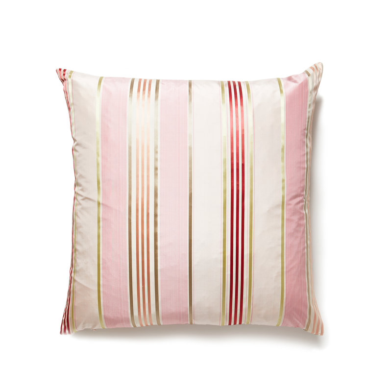 Charlotte Silk Square Pillow Cover & Insert, Blush