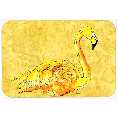 Planche à découper en verre flamant rose east urban home