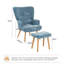 Upholstered Armchair With Footstool-707184129